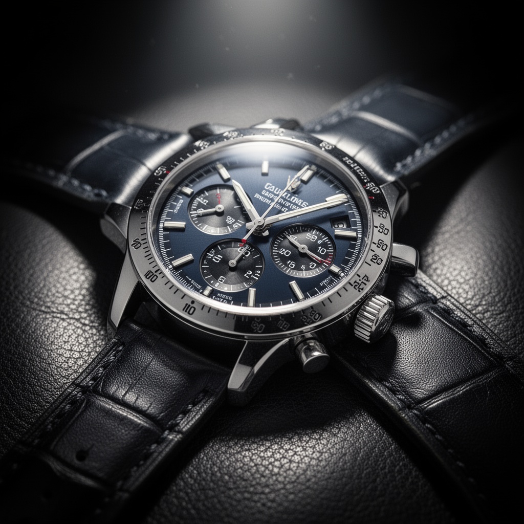 Luxury watch macro ad