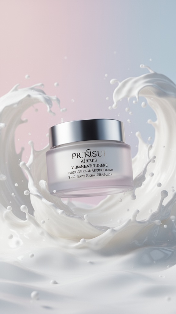 CGI skincare splash showcase