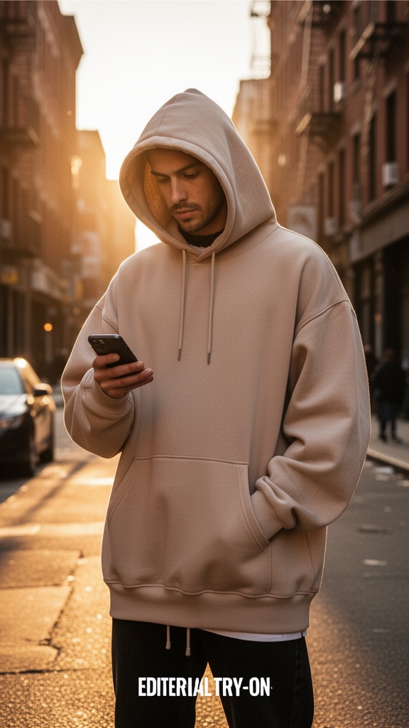 Streetwear try-on ad